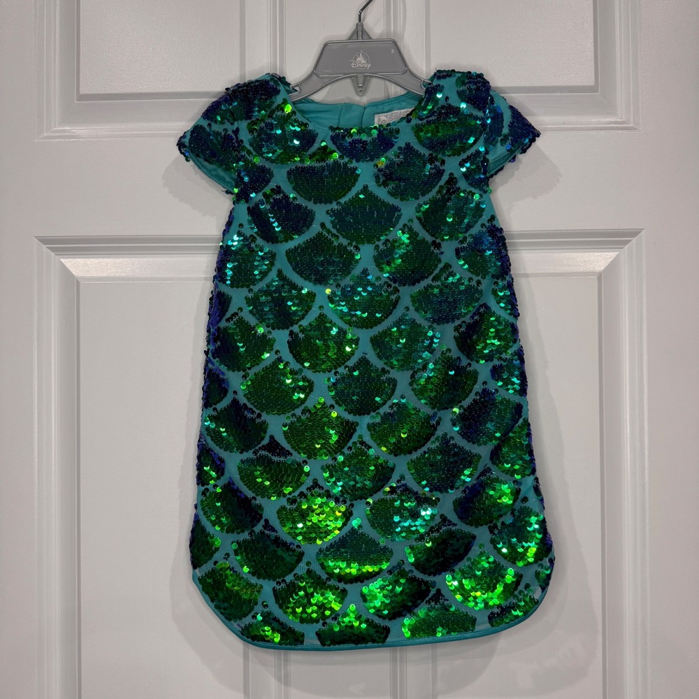 Disney Princess Ariel Mermaid Sequin Dress Kids Size 3